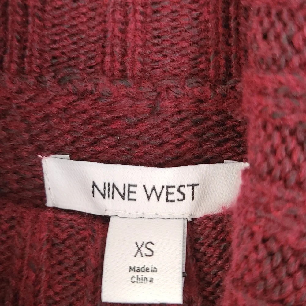 NINE WEST BRAND WOMEN'S PLUM COWL NECK SWEATER SIZE XS - Picture 4 of 13